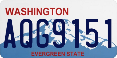 WA license plate AQG9151