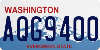 WA license plate AQG9400