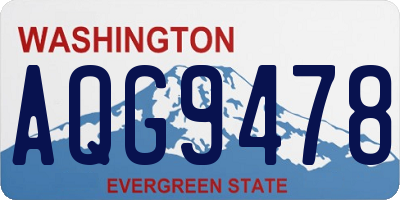 WA license plate AQG9478
