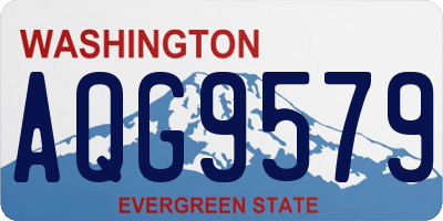 WA license plate AQG9579