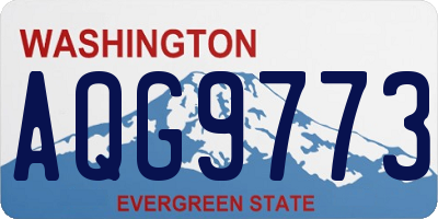WA license plate AQG9773