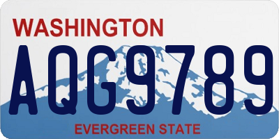 WA license plate AQG9789