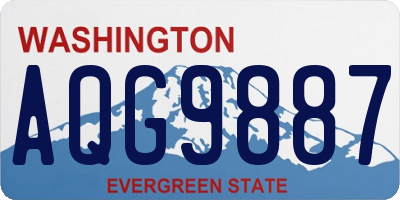WA license plate AQG9887