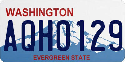 WA license plate AQH0129