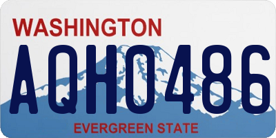 WA license plate AQH0486