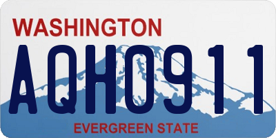 WA license plate AQH0911