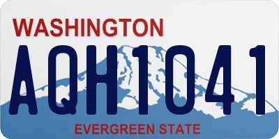 WA license plate AQH1041