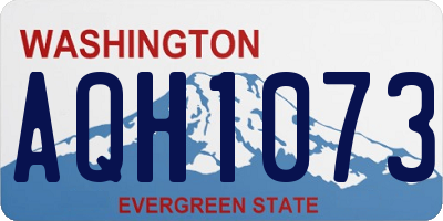 WA license plate AQH1073