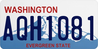 WA license plate AQH1081