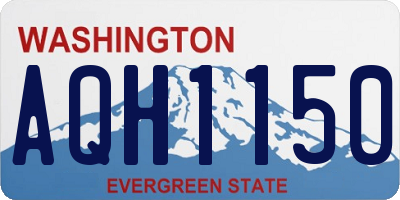 WA license plate AQH1150