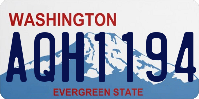 WA license plate AQH1194