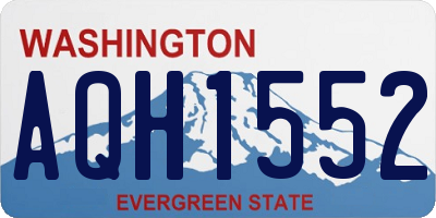 WA license plate AQH1552