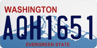 WA license plate AQH1651