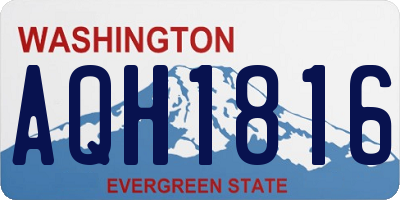 WA license plate AQH1816