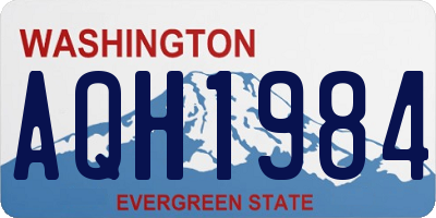 WA license plate AQH1984
