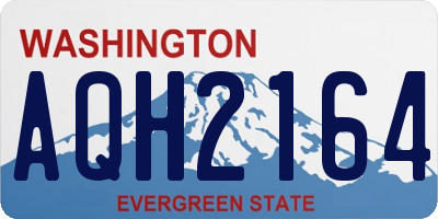 WA license plate AQH2164