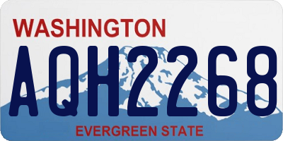 WA license plate AQH2268
