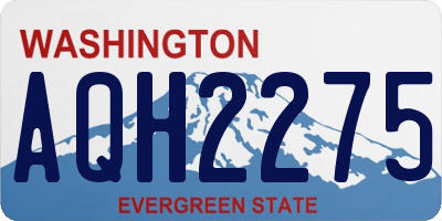 WA license plate AQH2275