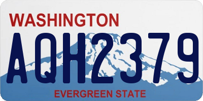 WA license plate AQH2379