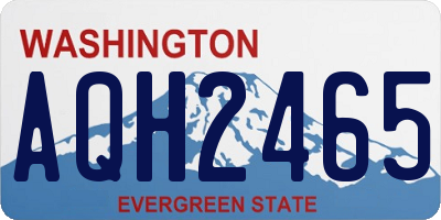 WA license plate AQH2465