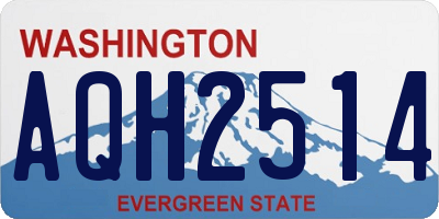 WA license plate AQH2514