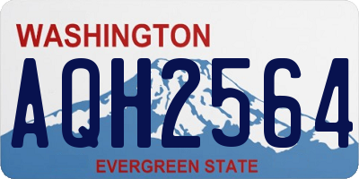 WA license plate AQH2564
