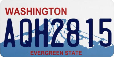 WA license plate AQH2815