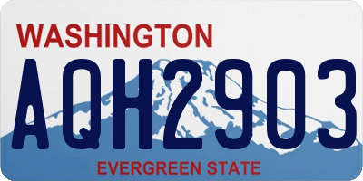 WA license plate AQH2903