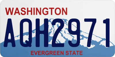 WA license plate AQH2971