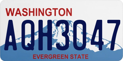WA license plate AQH3047