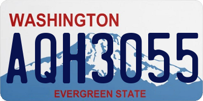 WA license plate AQH3055