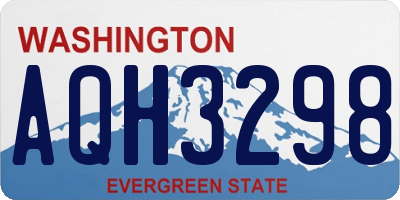 WA license plate AQH3298