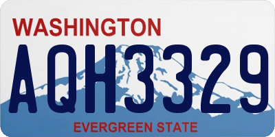 WA license plate AQH3329