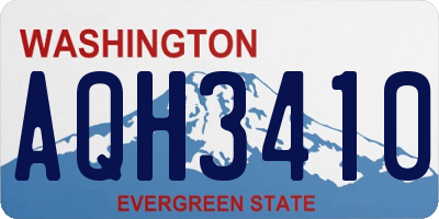 WA license plate AQH3410