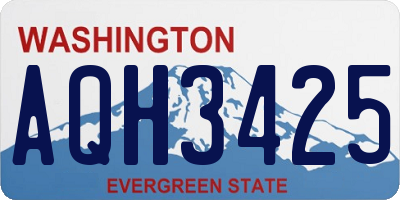WA license plate AQH3425