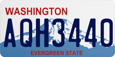 WA license plate AQH3440