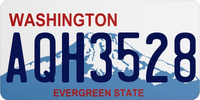 WA license plate AQH3528