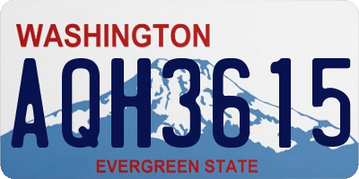 WA license plate AQH3615