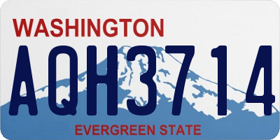 WA license plate AQH3714