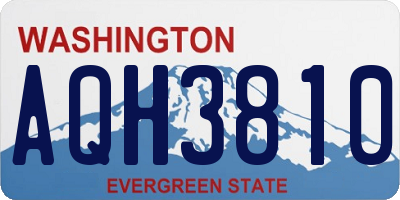 WA license plate AQH3810