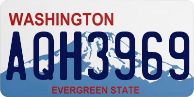 WA license plate AQH3969