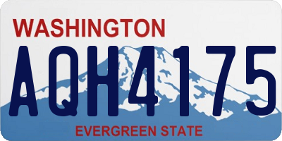 WA license plate AQH4175