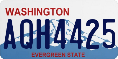WA license plate AQH4425