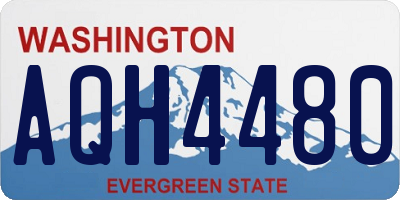 WA license plate AQH4480