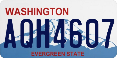 WA license plate AQH4607