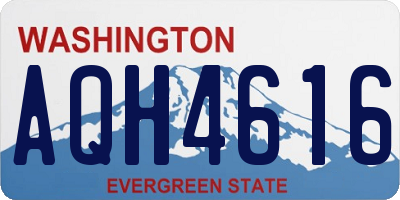 WA license plate AQH4616