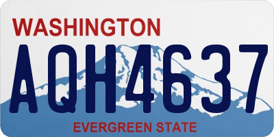 WA license plate AQH4637