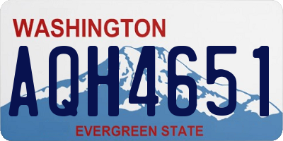 WA license plate AQH4651