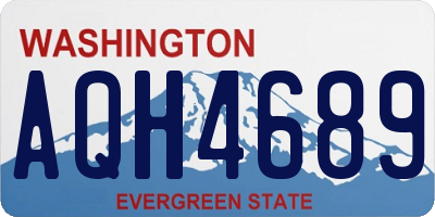 WA license plate AQH4689