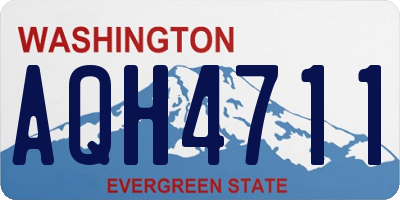 WA license plate AQH4711